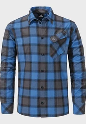 Schöffel Langarmhemd Style Poplar Blau/Grau/Hellblau/Dunkelblau