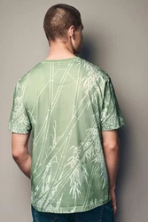 Next T-Shirt mit Hokusai-Motiv Grün/Dunkelgrün/Hellgrün