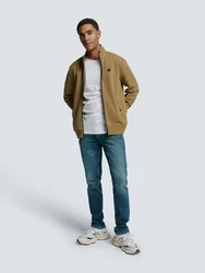 NO EXCESS Sweatjacke Sweatshirt Khaki/Dunkelgrün/Beige/Braun