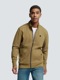 Sweatjacke - Herren Zipjacke -Sweater Full Zipper Twill Jacquard