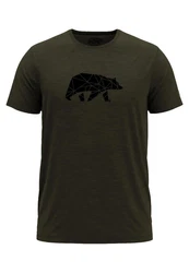 FORSBERG T-Shirt Lokison Dunkelgrün/Braun