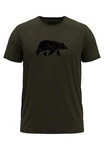 FORSBERG T-Shirt Lokison Dunkelgrün/Braun