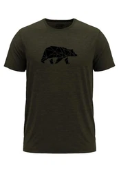 FORSBERG T-Shirt Lokison Dunkelgrün/Braun