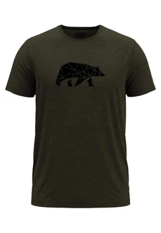 FORSBERG T-Shirt Lokison Dunkelgrün/Braun