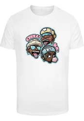 MisterTee T-Shirt Crew Luv Tee Weiß/Grün/Rosa/Creme