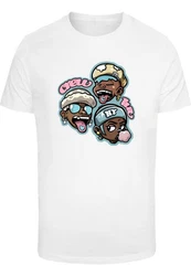 MisterTee T-Shirt Crew Luv Tee Weiß/Grün/Rosa/Creme