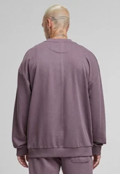 URBAN CLASSICS Rundhalspullover Light Terry Crew Lila/Rosa
