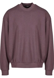 URBAN CLASSICS Rundhalspullover Light Terry Crew Lila/Rosa