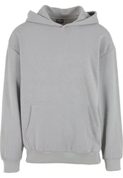 URBAN CLASSICS Kapuzensweatshirt Light Terry Hoody Grau/Hellgrau