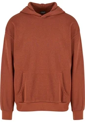 URBAN CLASSICS Kapuzensweatshirt Light Terry Hoody Orange/Braun/Rot
