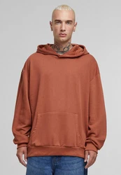 URBAN CLASSICS Kapuzensweatshirt Light Terry Hoody Orange/Braun/Rot