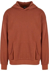 URBAN CLASSICS Kapuzensweatshirt Light Terry Hoody Orange/Braun/Rot