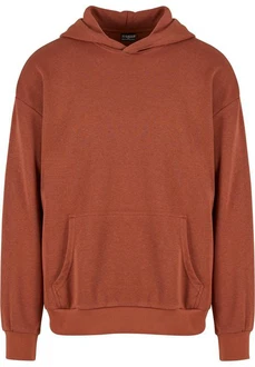 URBAN CLASSICS Kapuzensweatshirt Light Terry Hoody Orange/Braun/Rot