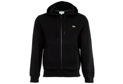 Lacoste Sweatshirt Sweatjacke mit Kapuze Schwarz
