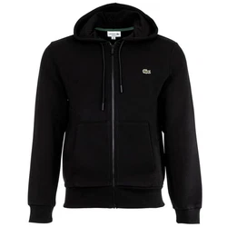 Lacoste Sweatshirt Sweatjacke mit Kapuze Schwarz