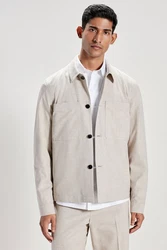 Next Hemdjacke Motionflex (1-St) Beige/Khaki