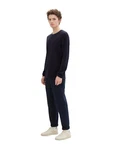 TOM TAILOR Denim Chinohose Four-Pocket Style Dunkelblau/Hellblau