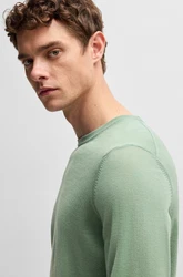 BOSS Pullover Leno Grün/Hellgrün