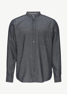 s.Oliver Langarmhemd Regular Fit mit Stehkragen Dunkelblau/Dunkelgrau/Grau