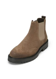 aus Veloursleder mit Lochmuster Chelseaboots