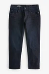 Next Straight-Jeans Straight-Fit Stretch-Jeans mit Gürtel Dunkelblau/Blau