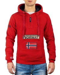 Geographical Norway Kapuzenpullover Herren Hoodie bagymclass Rot