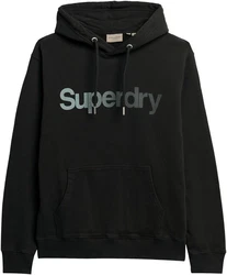 Superdry Sweatshirt Kapuzensweatshirt Core Logo Fade Loose Hood dunkelgrau/schwarz