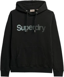Superdry Sweatshirt Kapuzensweatshirt Core Logo Fade Loose Hood dunkelgrau/schwarz