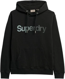 Superdry Sweatshirt Kapuzensweatshirt Core Logo Fade Loose Hood dunkelgrau/schwarz Superdry Sweatshirt Kapuzensweatshirt Core Logo Fade Loose Hood dunkelgrau/schwarz