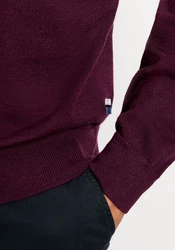 OLYMP Rundhalspullover Strick Casual Dunkelrot/Lila/Rosa