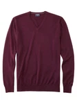 OLYMP Rundhalspullover Strick Casual Dunkelrot/Lila/Rosa