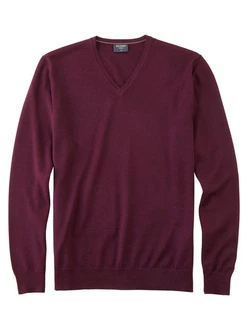OLYMP Rundhalspullover Strick Casual