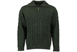 German Wear Trachtenstrickjacke OP5 Herren Dunkelgrün