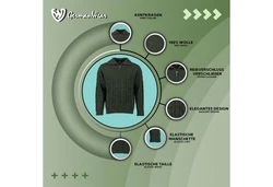 German Wear Trachtenstrickjacke OP5 Herren Dunkelgrün