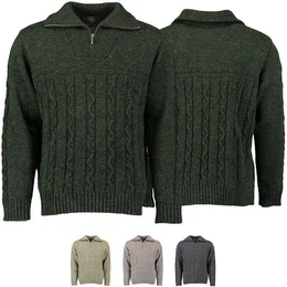 Trachtenstrickjacke OP5 Herren Strickjacke Jagd Trachten Schurwolle Pullover