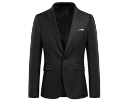 Allthemen Anzug Slim Fit 3-teilig Herren Businessanzug Schwarz/Dunkelgrau