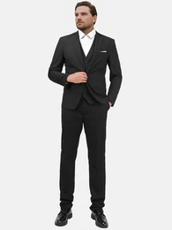 Anzug (3 tlg, Sakko & Hose & Weste) Herren Eleganter Businessanzug im Slim Fit