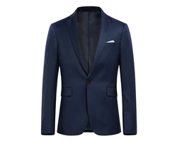 Allthemen Anzug Slim Fit 3-teilig Herren Businessanzug Dunkelblau