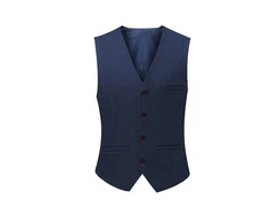 Allthemen Anzug Slim Fit 3-teilig Herren Businessanzug Dunkelblau