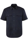 JP1880 Kurzarmhemd Modern Fit Kent-Kragen Dunkelblau