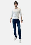 Elara Slim-fit Jeans Herren Jeans Slim Fit Hose Denim Stretch (1-tlg) Weiß/Creme/Rot/Schwarz