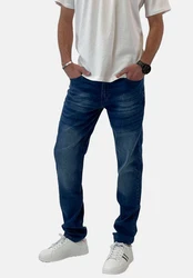 Elara Slim-fit Jeans Herren Jeans Slim Fit Hose Denim Stretch (1-tlg) Weiß/Creme/Hellblau