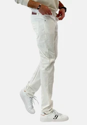 Elara Slim-fit Jeans Herren Jeans Slim Fit Hose Denim Stretch (1-tlg) Khaki/Weiß/Hellgrün/Creme/Grau