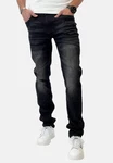 Elara Slim-fit Jeans Herren Jeans Slim Fit Hose Denim Stretch (1-tlg) Schwarz