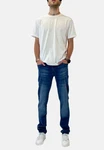 Elara Slim-fit-Jeans Herren Slim Fit Hose Denim Stretch Weiß/Hellblau/Creme/Braun