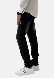 Elara Slim-fit-Jeans Herren Slim Fit Hose Denim Stretch Creme/Weiß/Rot