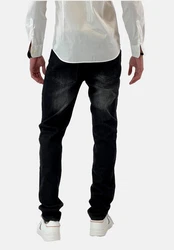 Elara Slim-fit Jeans Herren Jeans Slim Fit Hose Denim Stretch (1-tlg) Schwarz