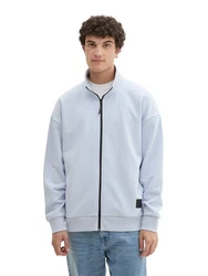 TOM TAILOR Denim Sweatshirt Zipper Jacket Grau/Hellblau/Blau