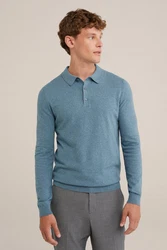 WE Fashion Poloshirt Blau/Hellblau
