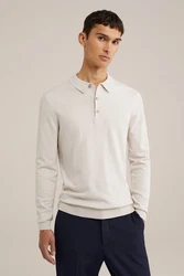 WE Fashion Poloshirt Beige/Khaki/Braun/Grau/Weiß/Creme